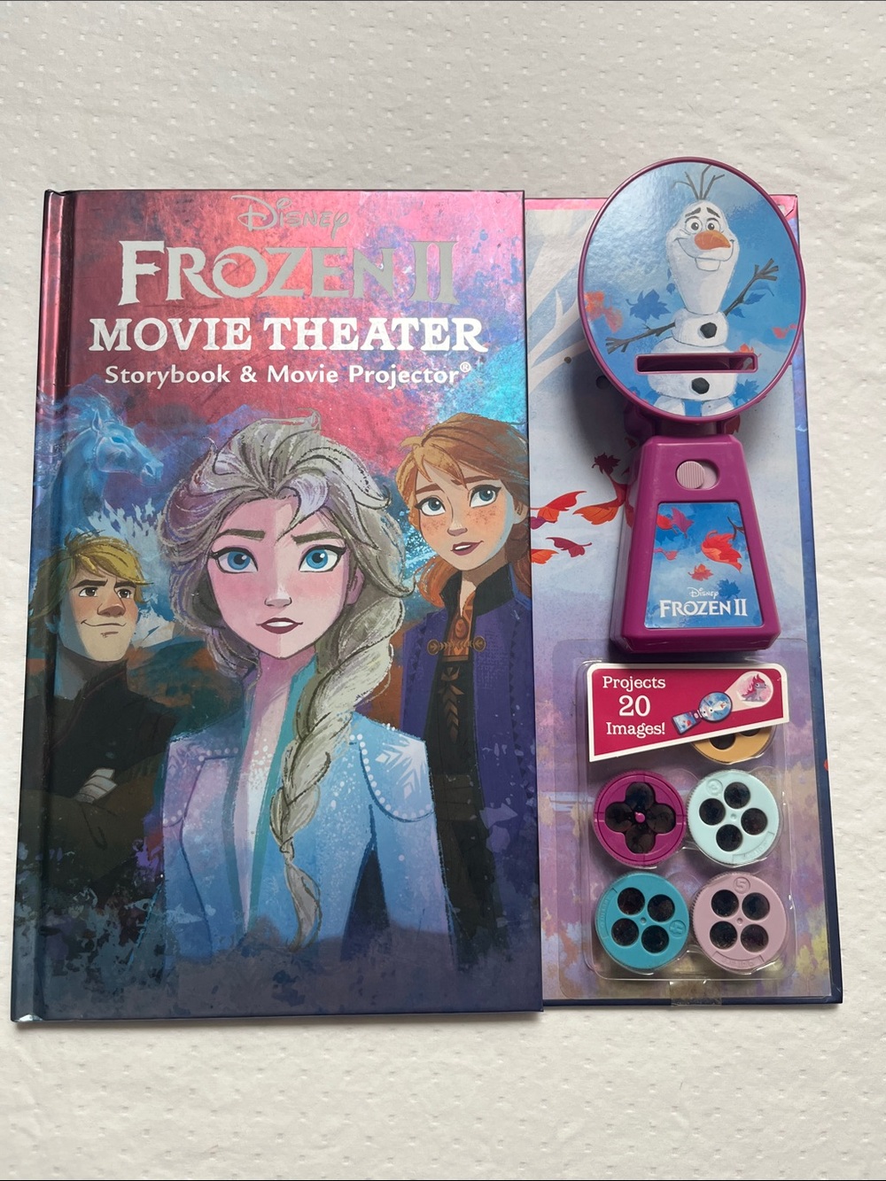Disney Frozen II Movie Theater Storybook and Movie Projector Set